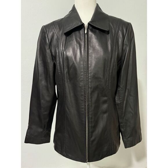 Jacqueline Ferrar black leather Lambskin L - Picture 9 of 9